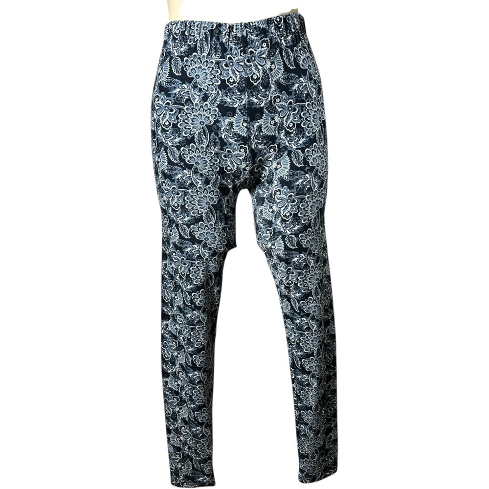 SweetLegs Blue and White Floral Leggings